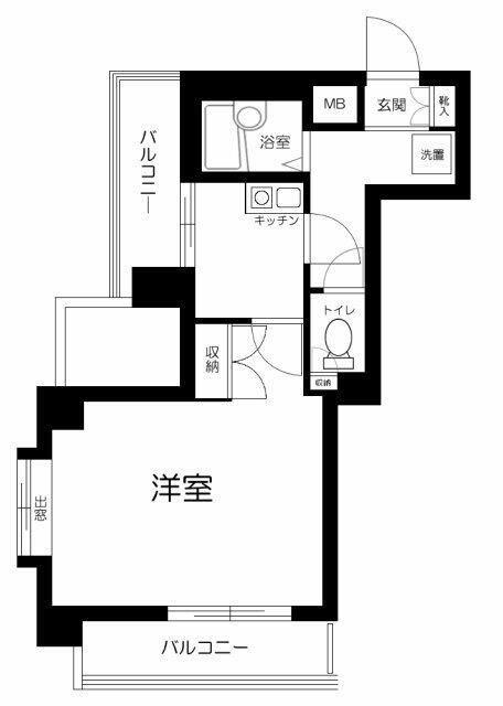 ガラ・ステージ西新宿(1K/7階)の間取り写真
