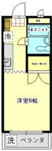 レジデンスGOTO(1K/1階)の間取り写真