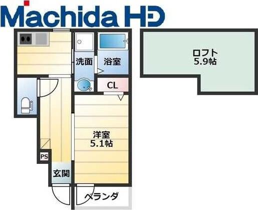 あんしん日置荘西町08-2012(1K/1階)の間取り写真