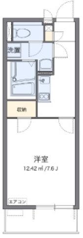 クレイノ幸成(1K/3階)の間取り写真