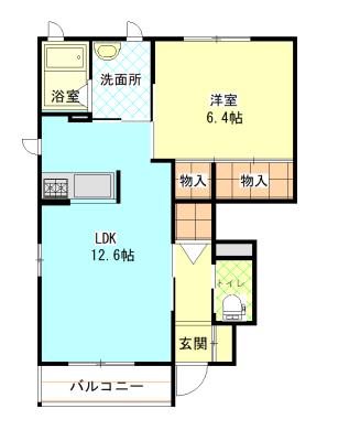 フォレストエクレール(2LDK/1階)の間取り写真