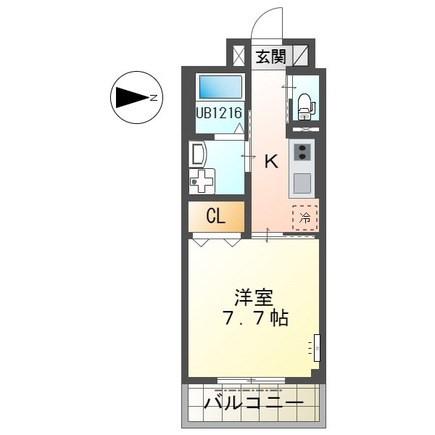 GR御器所(1K/1階)の間取り写真