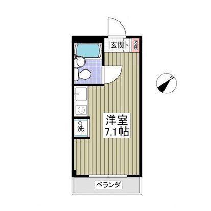 ハイライフ鶴見 302(ワンルーム/3階)の間取り写真