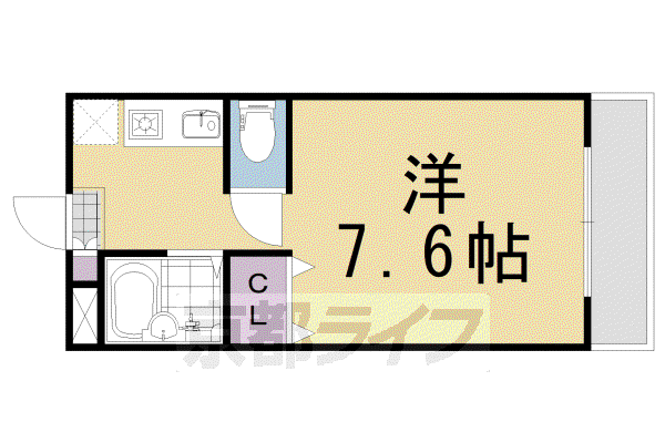 ファランドールK(1K/2階)の間取り写真