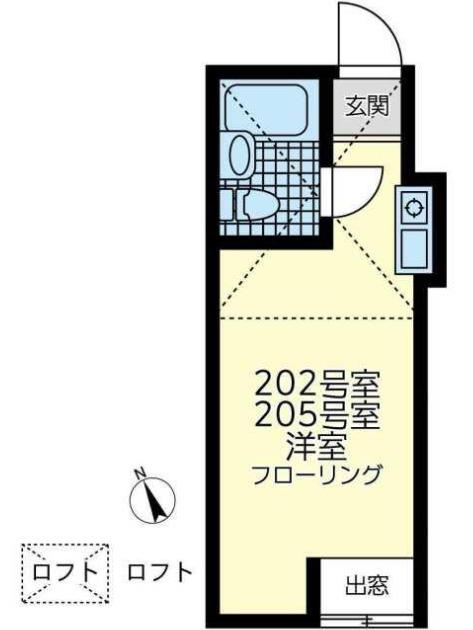 ネオステージ蒔田(ワンルーム/2階)の間取り写真