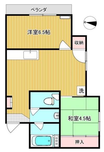 ニューライフ(2DK/2階)の間取り写真