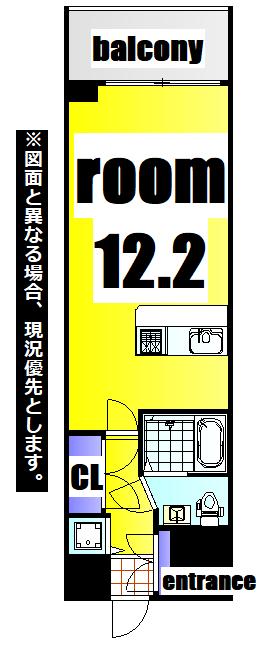 NO.63 ORIENT CAPITAL TOWER(1K/19階)の間取り写真
