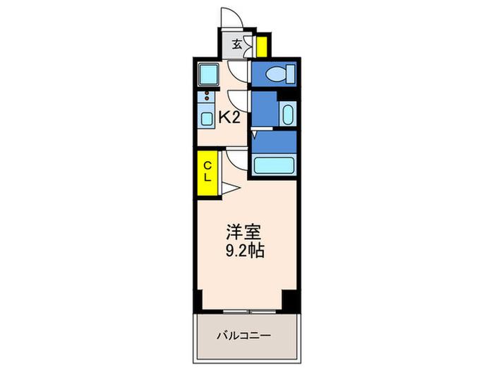 プレサンス神戸セレスティア(1K/8階)の間取り写真