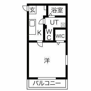 エミネックス熊谷駅前B棟(1K/2階)の間取り写真