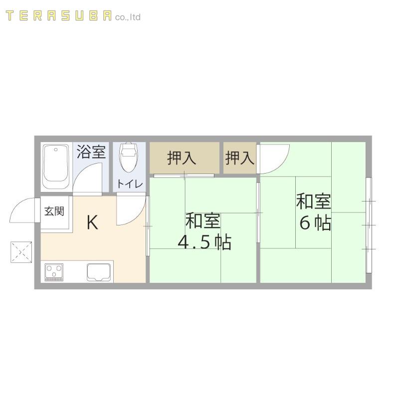 レガーロ南大分 壱番館(2K/2階)の間取り写真