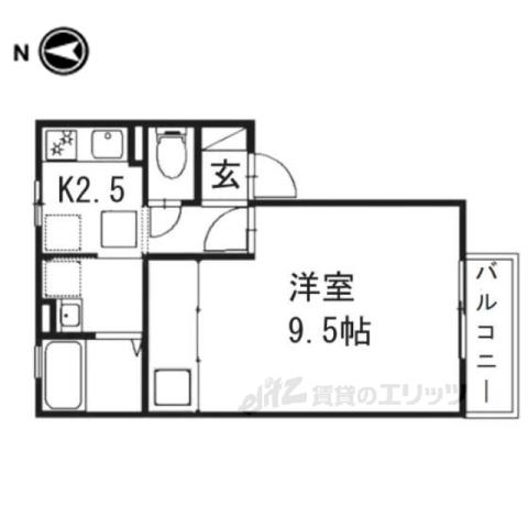 JUMEIRAH(1K/2階)の間取り写真