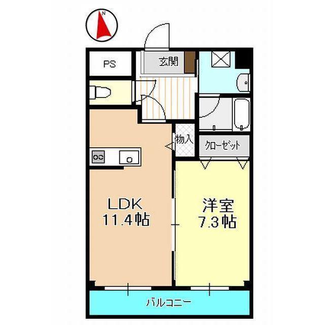MAHALO HAL(1LDK/2階)の間取り写真