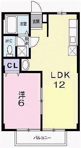 メゾンエトワール-A(1LDK/1階)の間取り写真