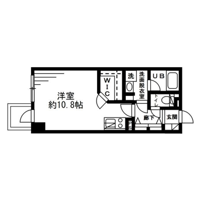 レジディア六本木檜町公園(ワンルーム/3階)の間取り写真