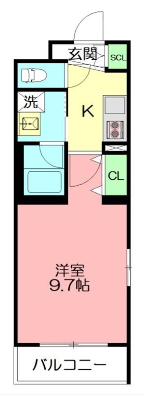 メゾンリヴェール(1K/1階)の間取り写真
