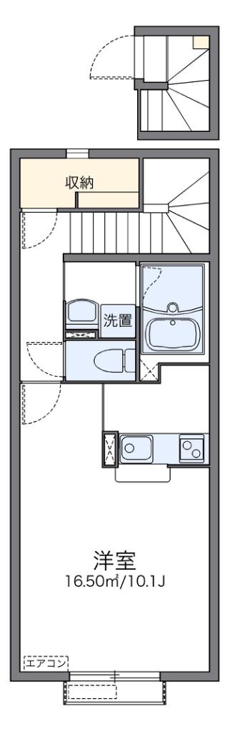 レオネクストクレソン コマイ(1K/2階)の間取り写真