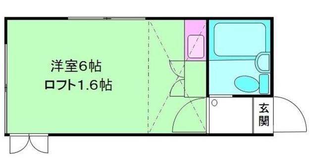 ライフピアパレス阿佐ヶ谷(ワンルーム/2階)の間取り写真