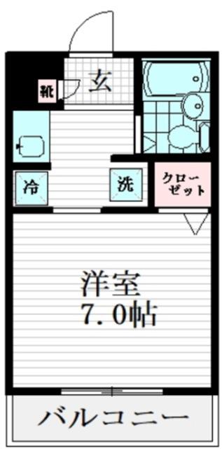 ツーステップ(ワンルーム/1階)の間取り写真