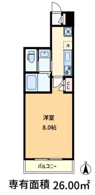 グランメゾン(1K/3階)の間取り写真