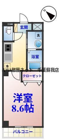プランドール上中里(1K/3階)の間取り写真