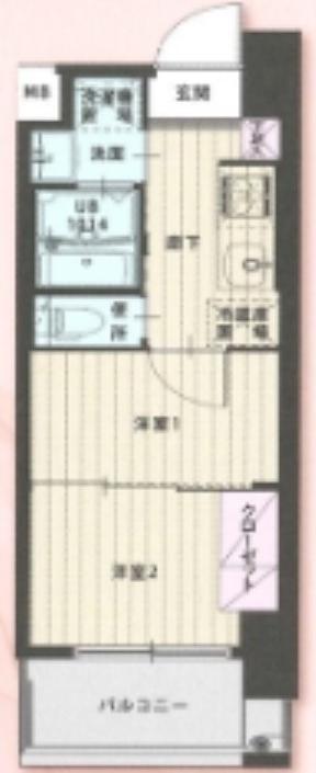 MARK AVENUE TOWER 久留米(2K/12階)の間取り写真