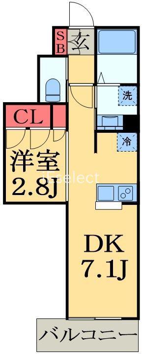 MYSTYLE習志野台(1DK/1階)の間取り写真