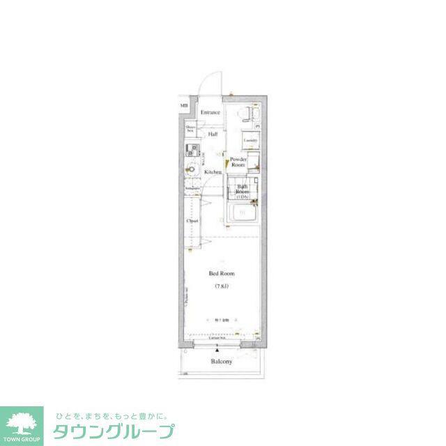 アクサス練馬(1K/4階)の間取り写真