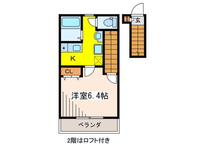 SOYO I(1K/2階)の間取り写真