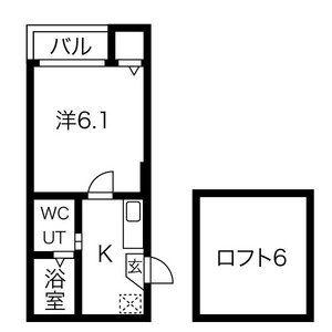 VIDA大同(1K/2階)の間取り写真