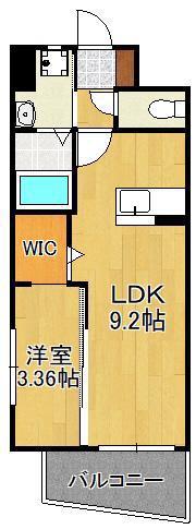 オーヴィジョンクラス浅香通(1LDK/4階)の間取り写真