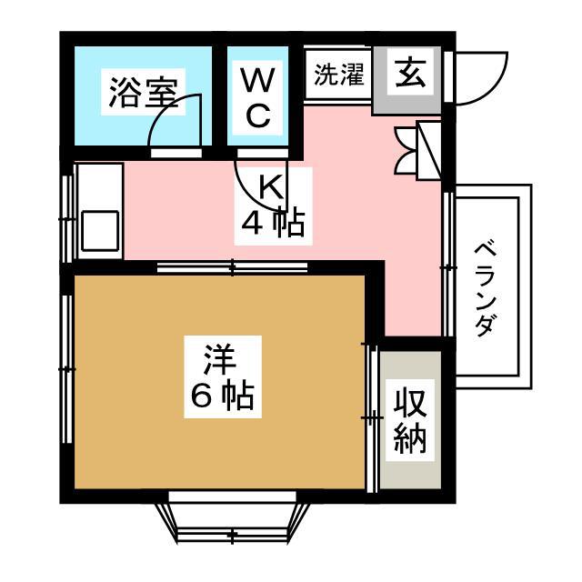 第2メゾンサカイ(1K/2階)の間取り写真