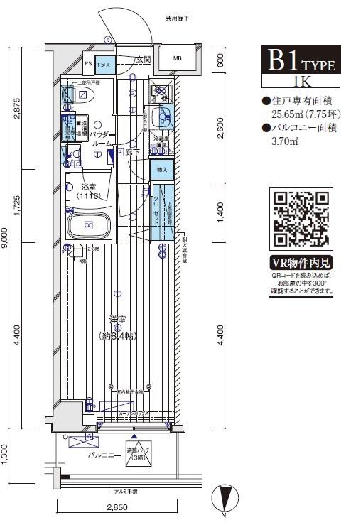 メインステージ本蓮沼(ワンルーム/4階)の間取り写真
