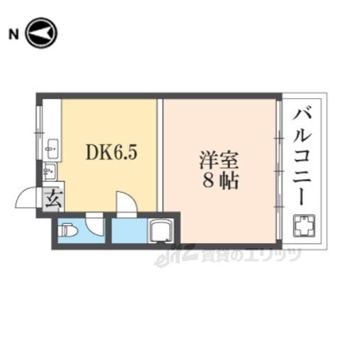 サンコーポヒロタ(1DK/2階)の間取り写真