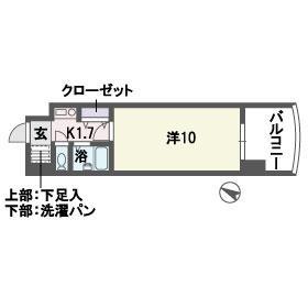 ソレアード薬院(1K/8階)の間取り写真