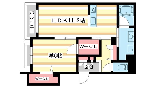 グラン アミューズ(1LDK/3階)の間取り写真