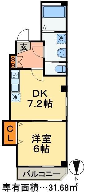 プレミアム ステージ(1DK/3階)の間取り写真
