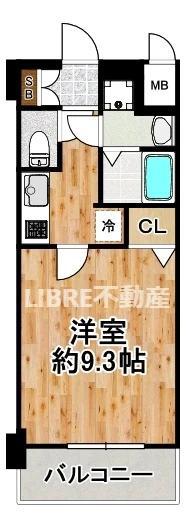 オルフェア西九条(1K/5階)の間取り写真