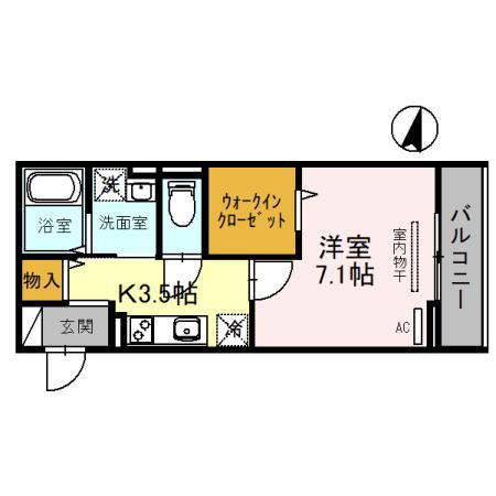 RESILENCE A(1K/2階)の間取り写真