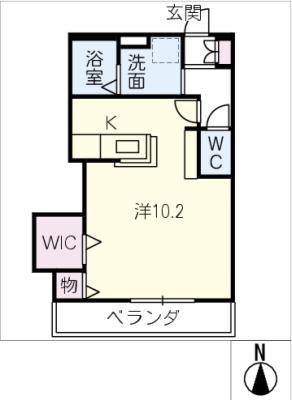 ミン ファルモルI(ワンルーム/1階)の間取り写真