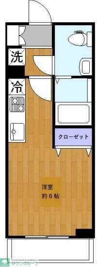 トーア・シティー零番館(1K/3階)の間取り写真