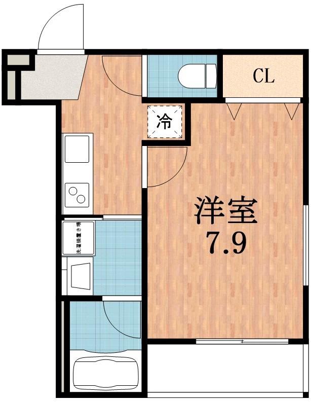 フジパレス平野郷III番館(1K/1階)の間取り写真