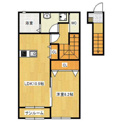 タラッサ(1LDK/2階)の間取り写真