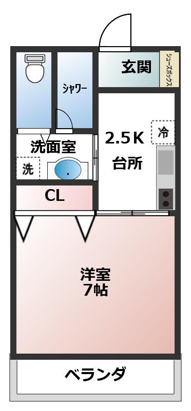 NEW PALACE TAWATA(1K/3階)の間取り写真