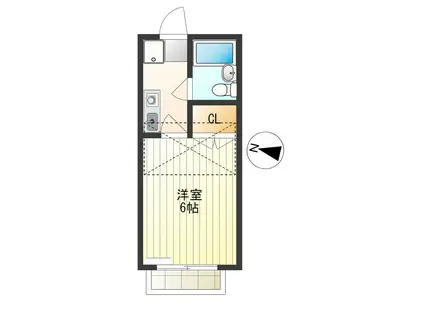 ルエ・シャンブル(1K/2階)の間取り写真