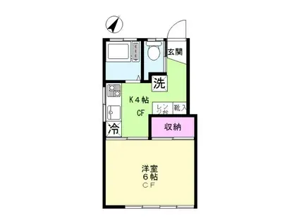 堀尾ハウス(1K/2階)の間取り写真