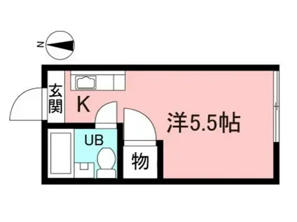 田中アパート(ワンルーム/1階)の間取り写真