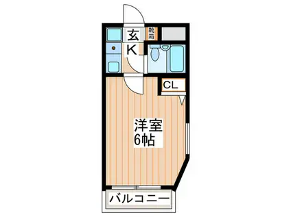 CHEVIOT(1K/2階)の間取り写真