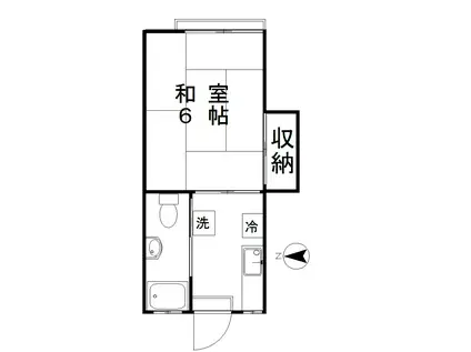 笹川荘(1K/1階)の間取り写真