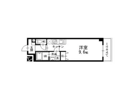 シーム・ドエル筒井(ワンルーム/1階)の間取り写真