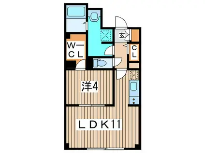 レコルト円山(1LDK/2階)の間取り写真